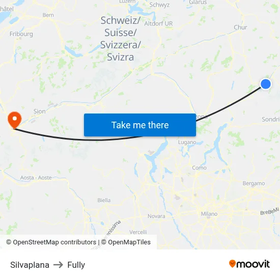 Silvaplana to Fully map