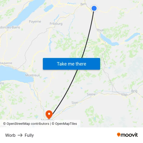 Worb to Fully map