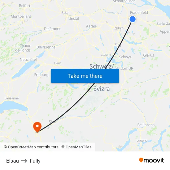 Elsau to Fully map