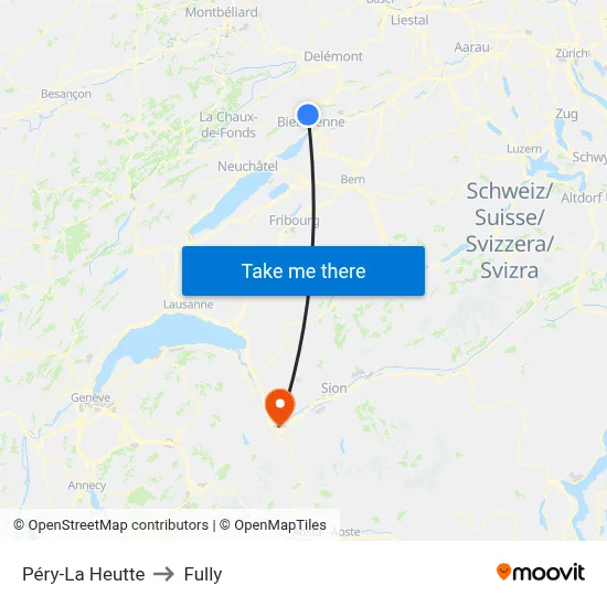 Péry-La Heutte to Fully map