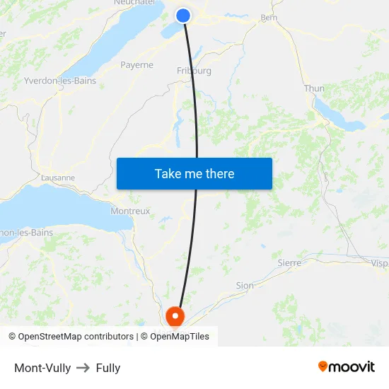Mont-Vully to Fully map