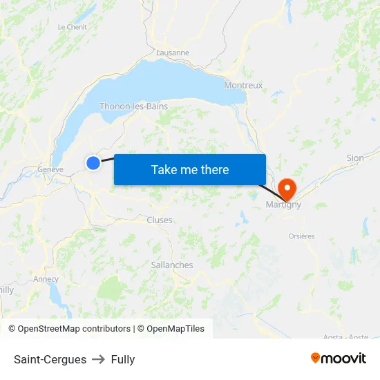 Saint-Cergues to Fully map