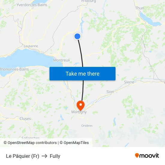Le Pâquier (Fr) to Fully map