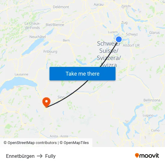 Ennetbürgen to Fully map