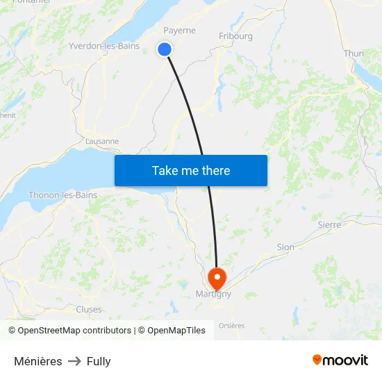 Ménières to Fully map
