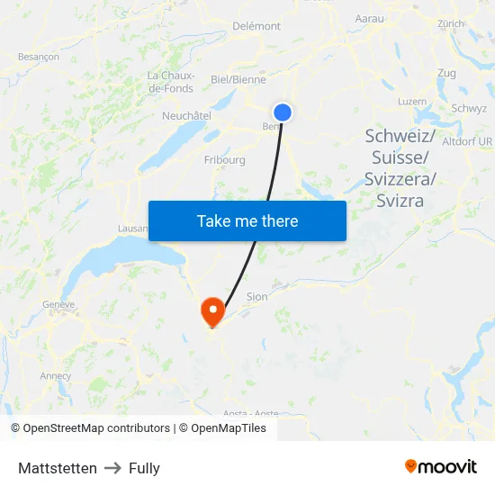 Mattstetten to Fully map