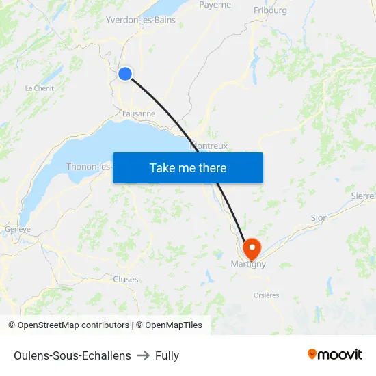 Oulens-Sous-Echallens to Fully map