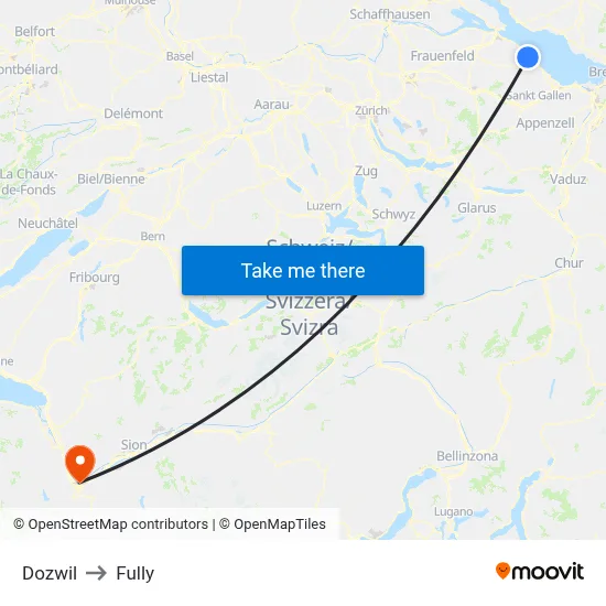 Dozwil to Fully map