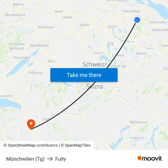 Münchwilen (Tg) to Fully map