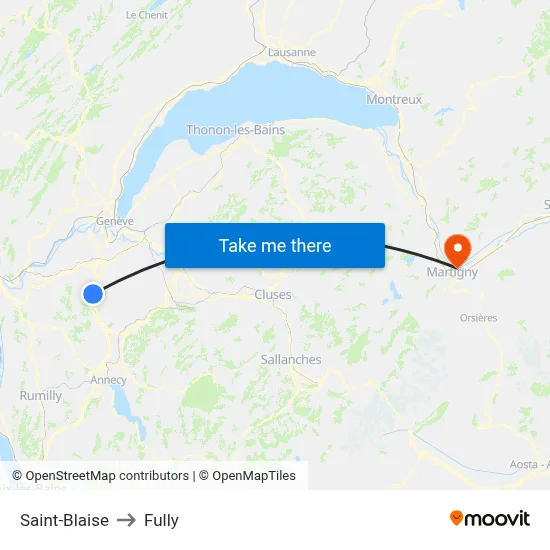 Saint-Blaise to Fully map