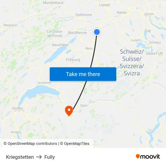 Kriegstetten to Fully map