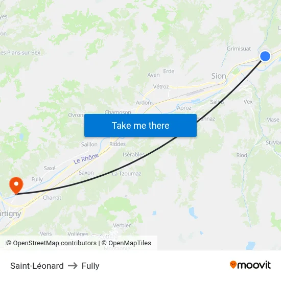 Saint-Léonard to Fully map