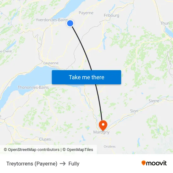 Treytorrens (Payerne) to Fully map