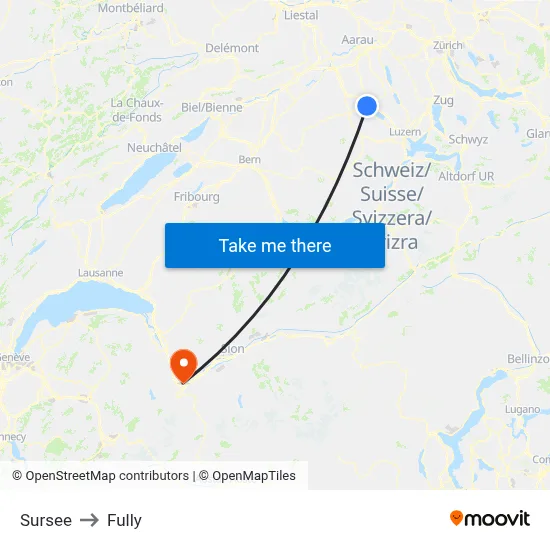 Sursee to Fully map
