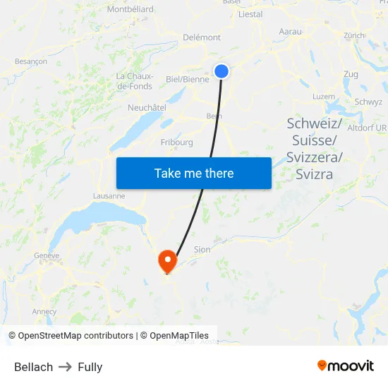 Bellach to Fully map