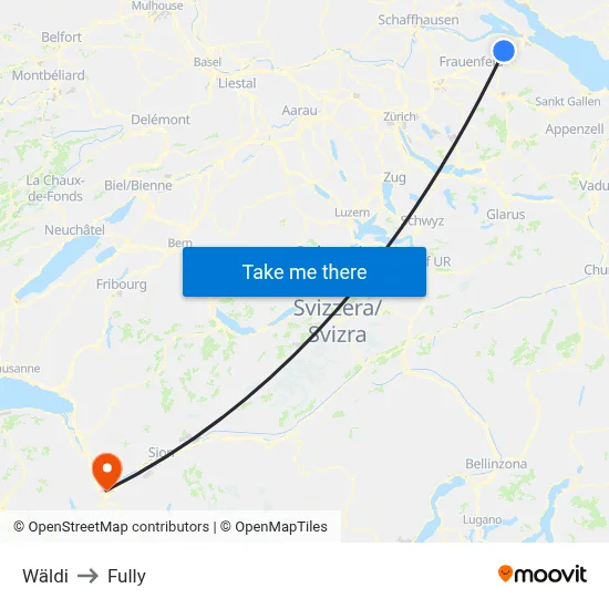 Wäldi to Fully map