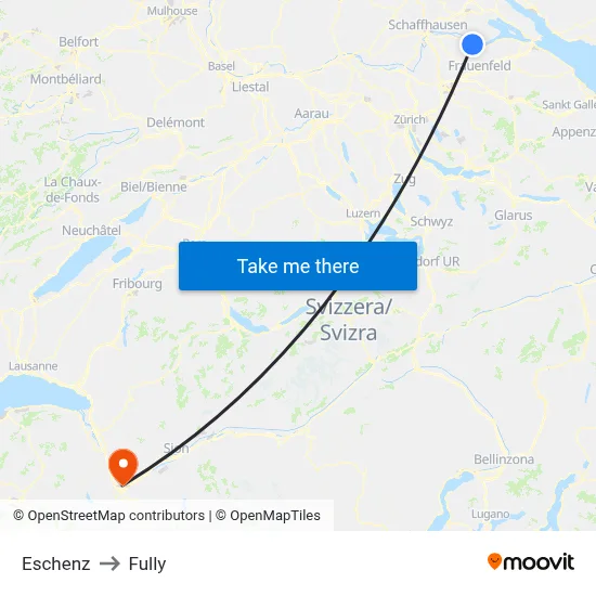 Eschenz to Fully map