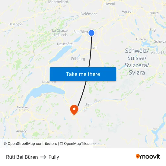 Rüti Bei Büren to Fully map