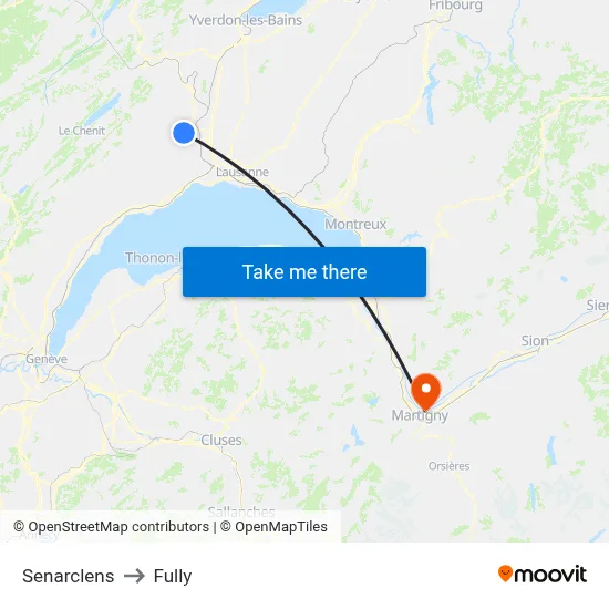 Senarclens to Fully map