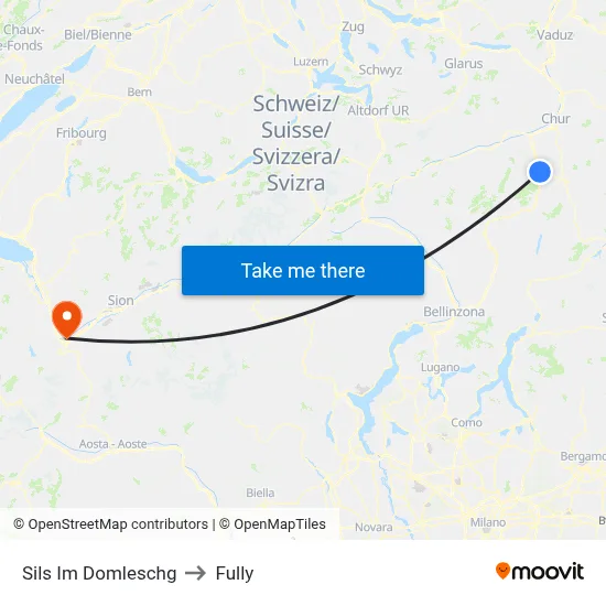 Sils Im Domleschg to Fully map