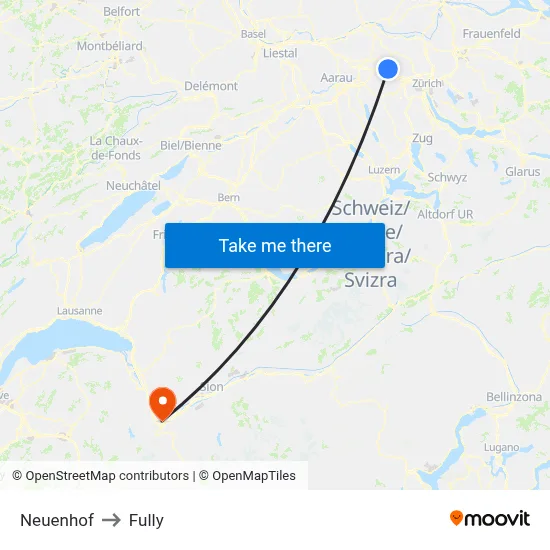 Neuenhof to Fully map