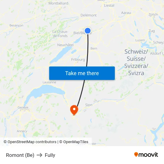 Romont (Be) to Fully map