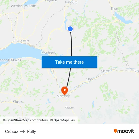 Crésuz to Fully map