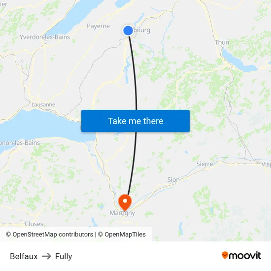 Belfaux to Fully map
