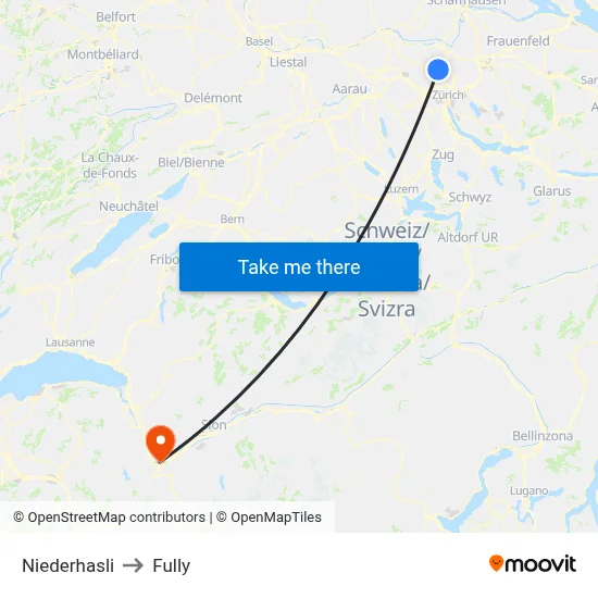 Niederhasli to Fully map