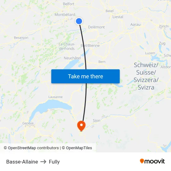 Basse-Allaine to Fully map