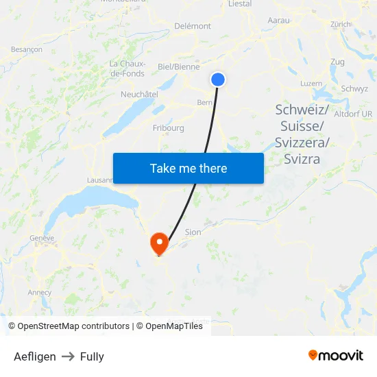 Aefligen to Fully map