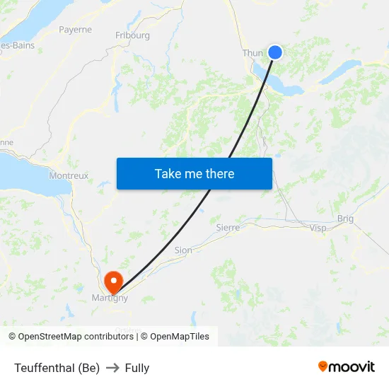 Teuffenthal (Be) to Fully map