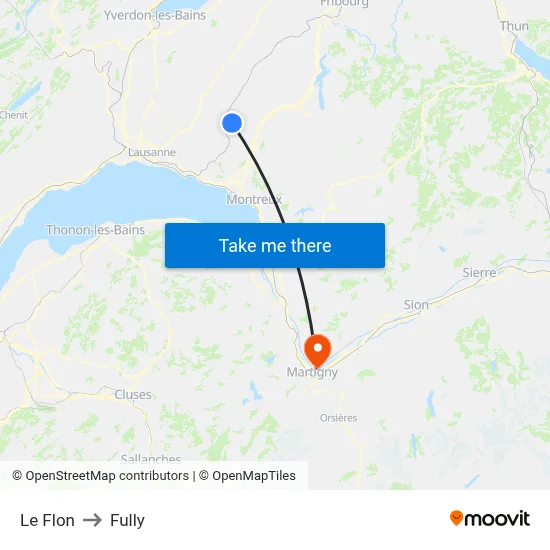 Le Flon to Fully map