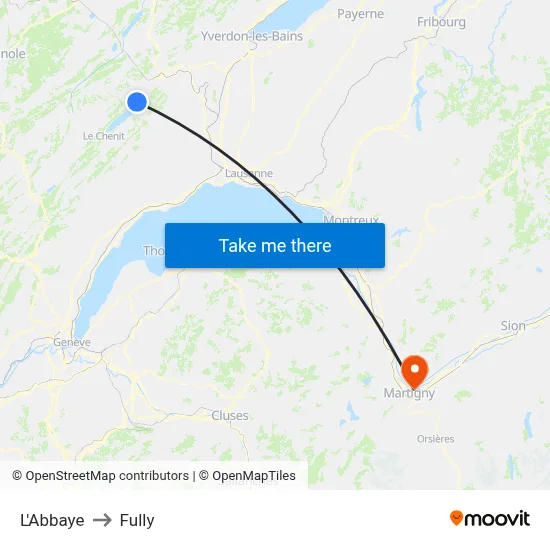 L'Abbaye to Fully map