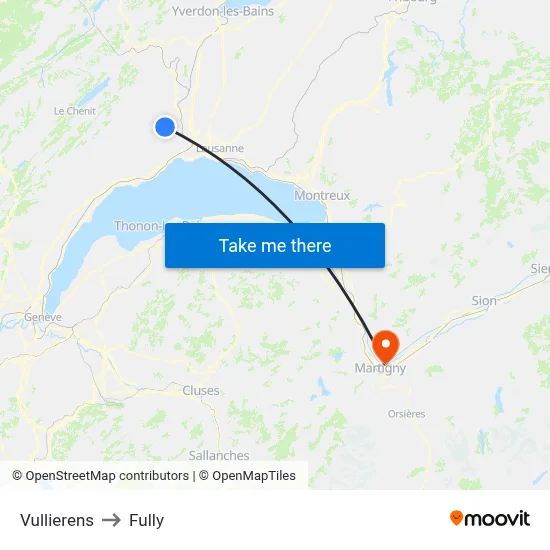 Vullierens to Fully map