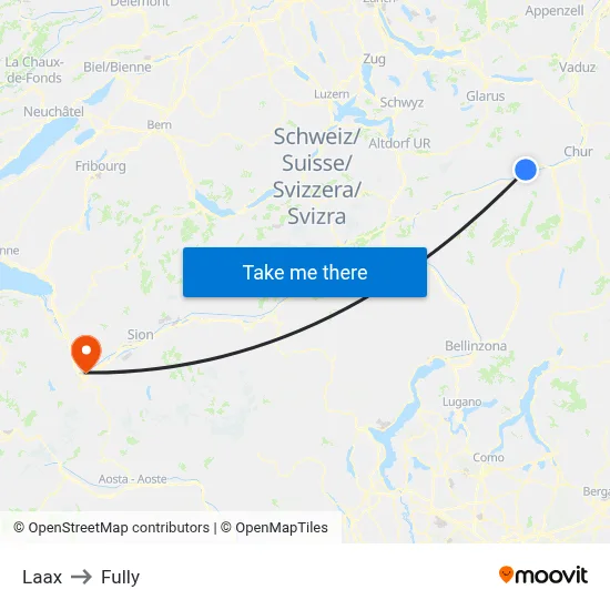 Laax to Fully map
