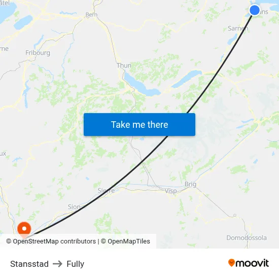 Stansstad to Fully map