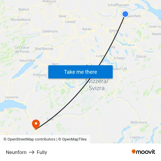 Neunforn to Fully map