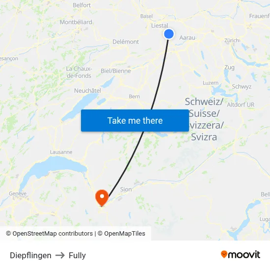 Diepflingen to Fully map