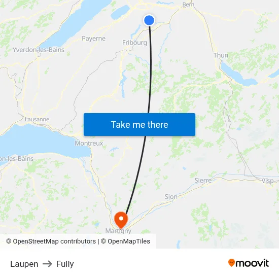 Laupen to Fully map