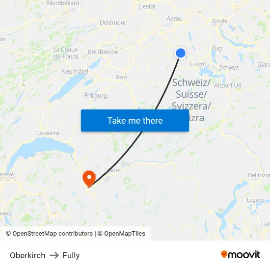 Oberkirch to Fully map