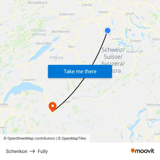 Schenkon to Fully map