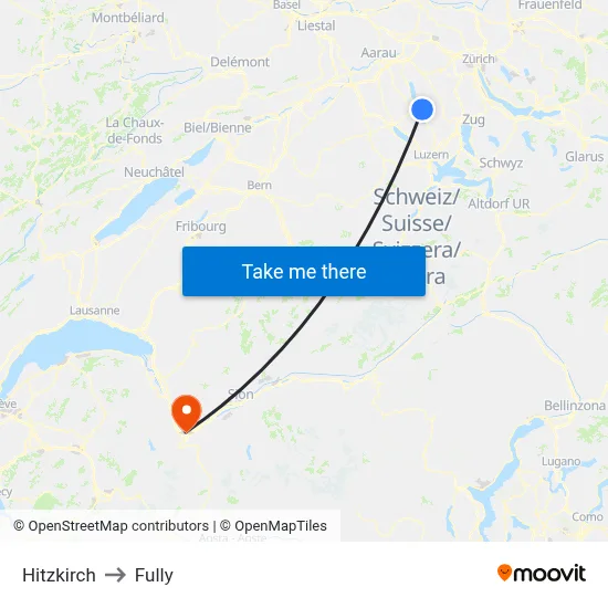 Hitzkirch to Fully map