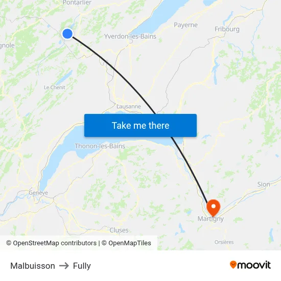 Malbuisson to Fully map