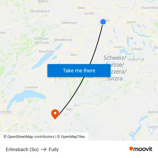 Erlinsbach (So) to Fully map