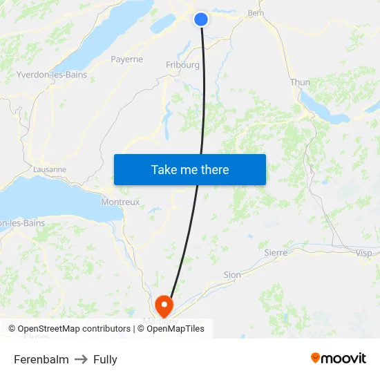Ferenbalm to Fully map