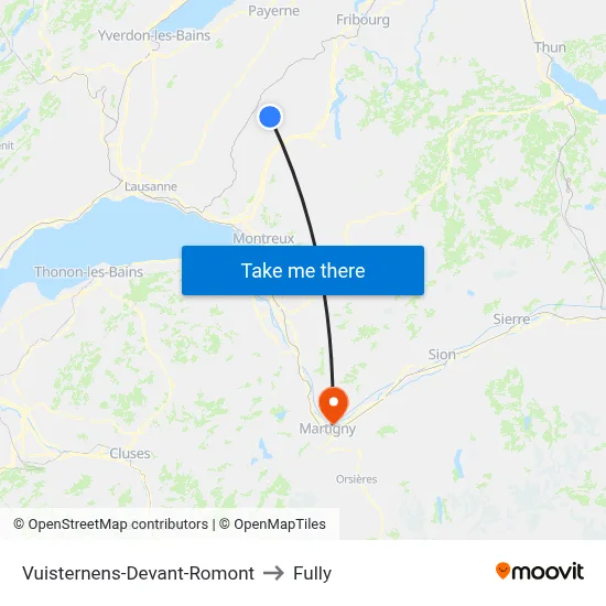 Vuisternens-Devant-Romont to Fully map