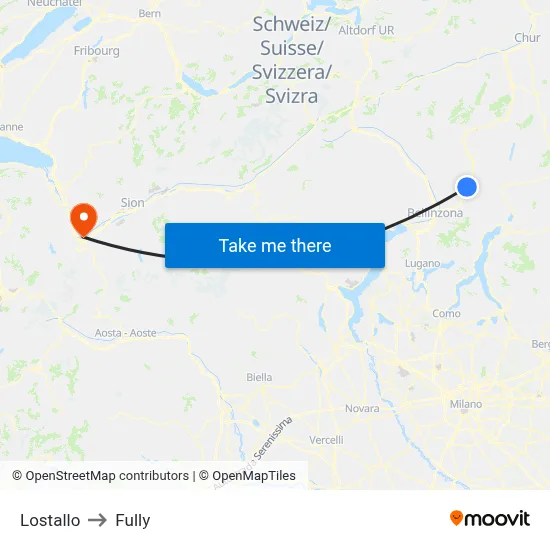 Lostallo to Fully map