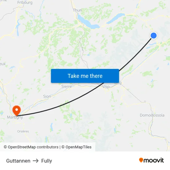 Guttannen to Fully map