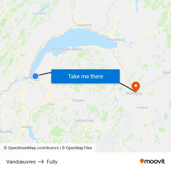 Vandœuvres to Fully map